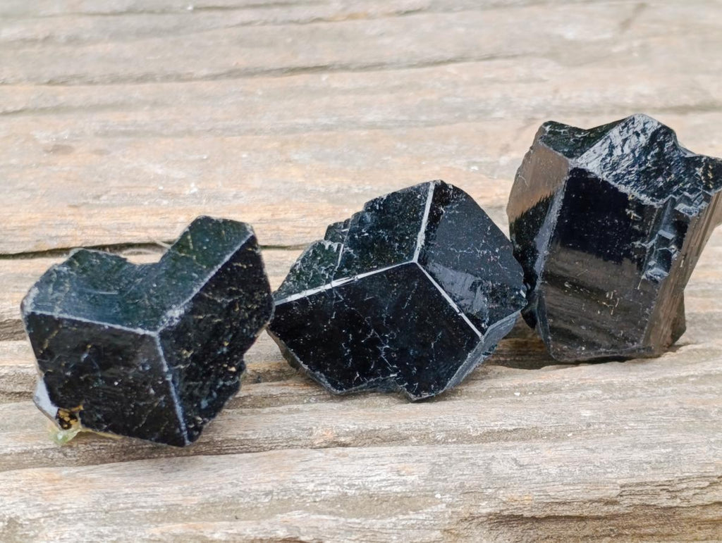 Natural Schorl Black Tourmaline Specimens x 12 From Erongo, Namibia - Toprock Gemstones and Minerals 