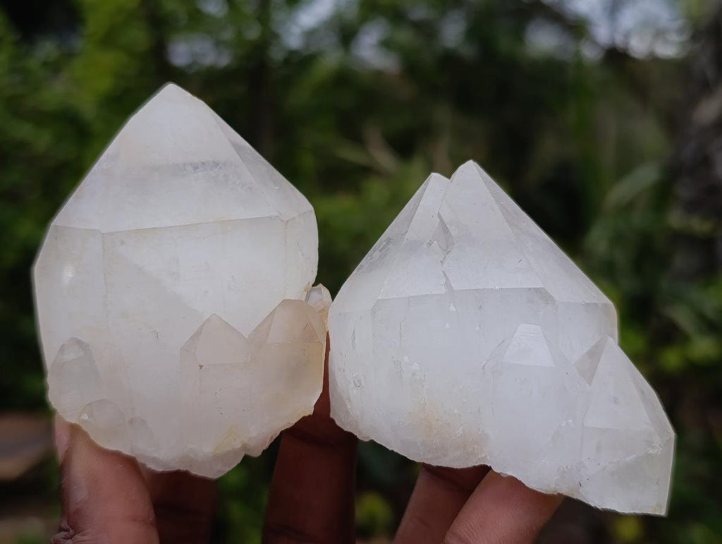 Natural Cascading "Anananas" Candle Quartz Crystals x 12 From Antsirabe, Madagascar - Toprock Gemstones and Minerals 