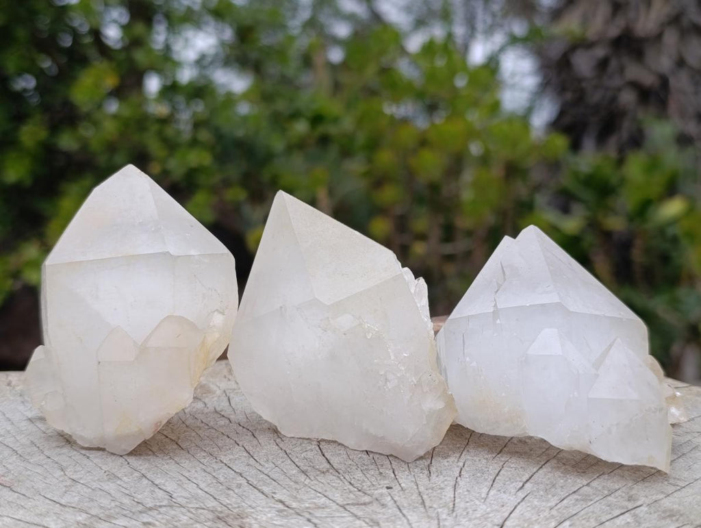 Natural Cascading "Anananas" Candle Quartz Crystals x 12 From Antsirabe, Madagascar - Toprock Gemstones and Minerals 