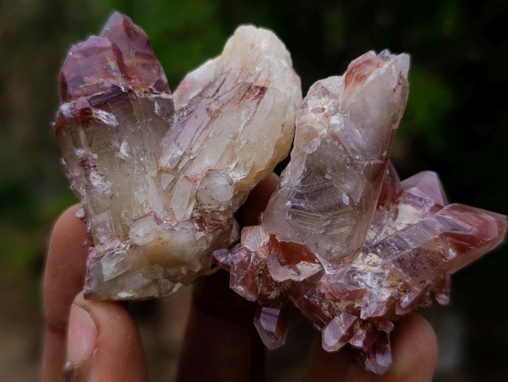 Natural Red Hematoid Quartz Crystals and Clusters x 24 From Karoi, Zimbabwe - Toprock Gemstones and Minerals 