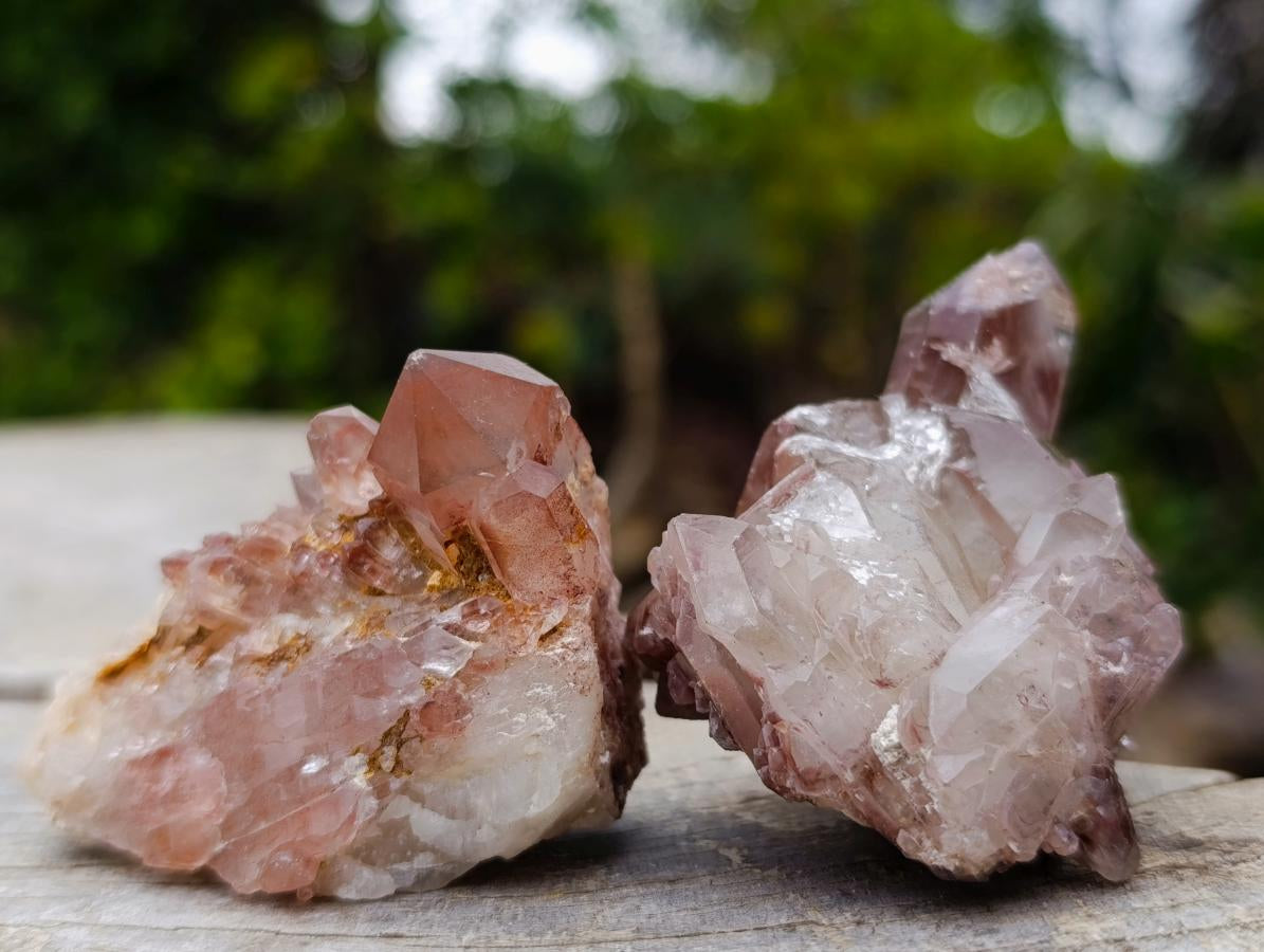 Natural Red Hematoid Quartz Crystals and Clusters x 24 From Karoi, Zimbabwe - Toprock Gemstones and Minerals 