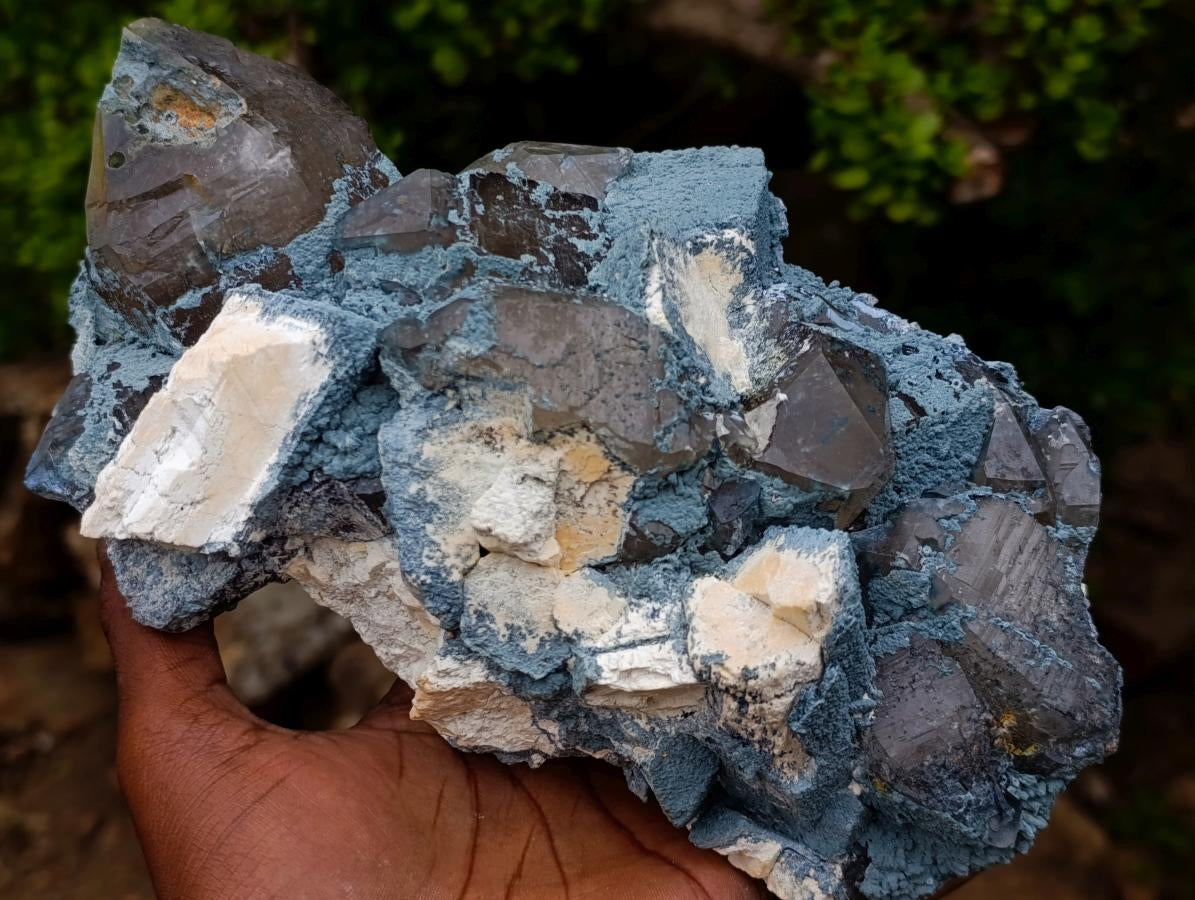 Natural Large Smokey Quartz Clusters with Associated Minerals x 1 From Erongo, Namibia - Toprock Gemstones and Minerals 