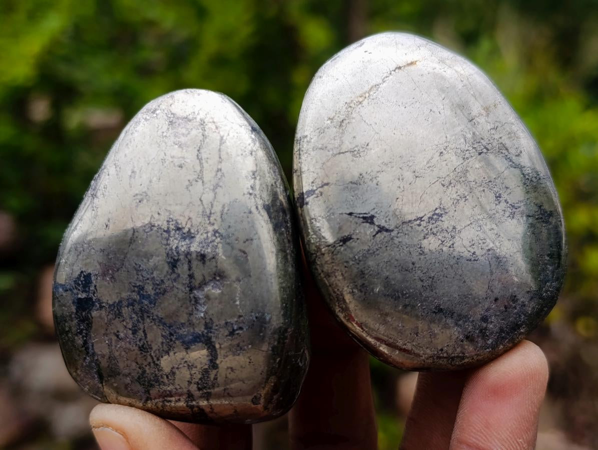 Polished Basalt Pharaoh Stone Free Forms x 12 From Iron Duke Mine, Zimbabwe - Toprock Gemstones and Minerals 