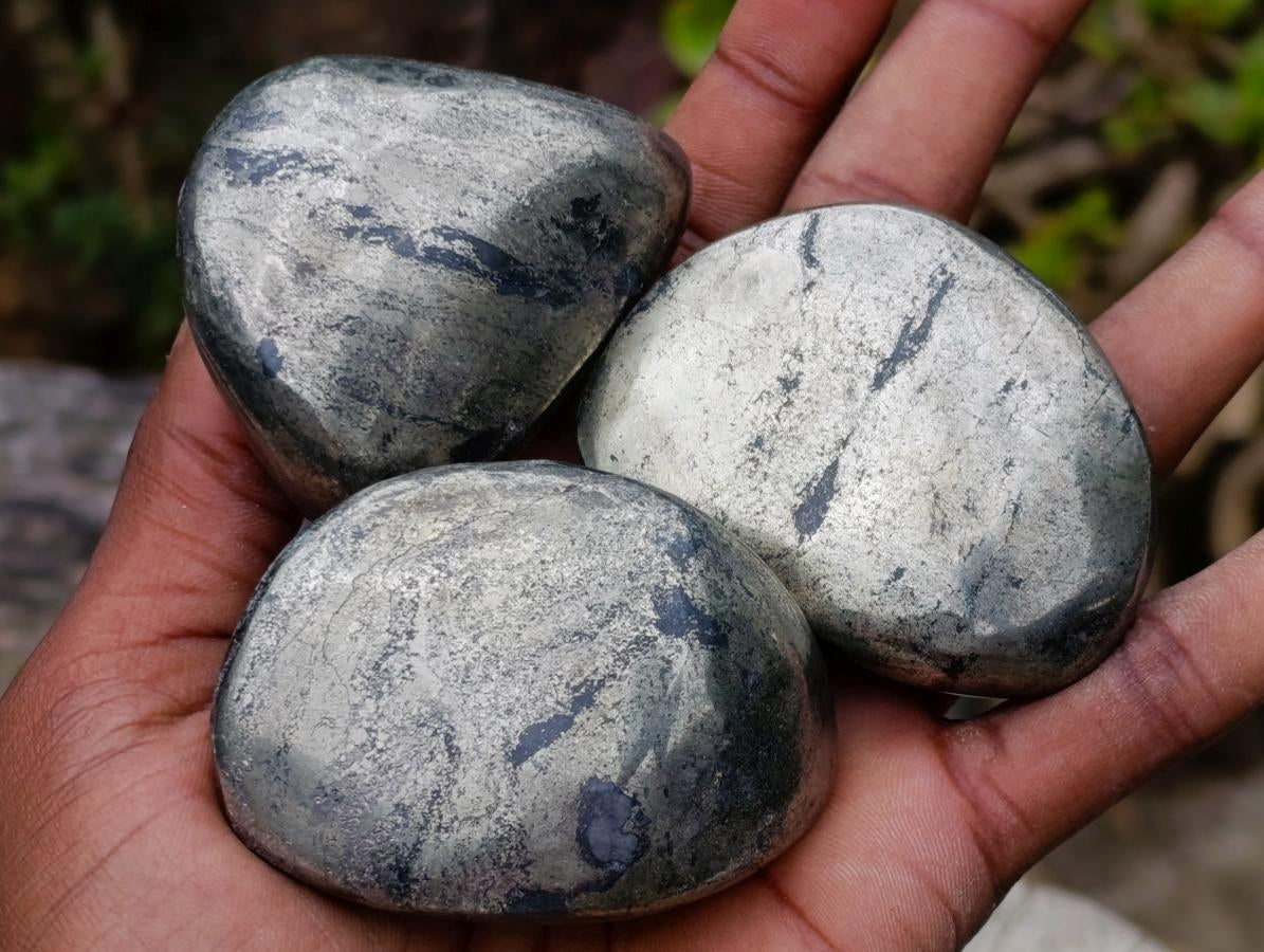 Polished Basalt Pharaoh Stone Free Forms x 12 From Iron Duke Mine, Zimbabwe - Toprock Gemstones and Minerals 