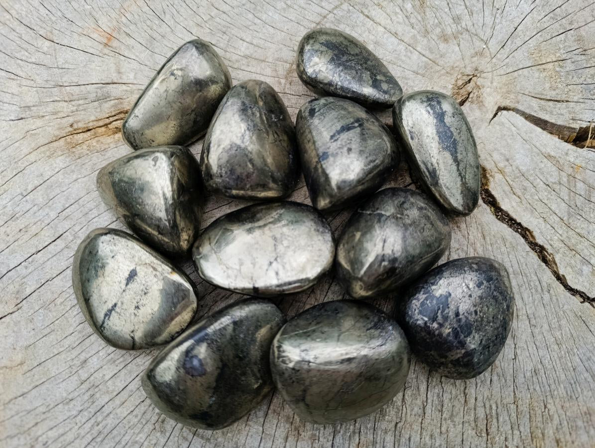Polished Basalt Pharaoh Stone Free Forms x 12 From Iron Duke Mine, Zimbabwe - Toprock Gemstones and Minerals 