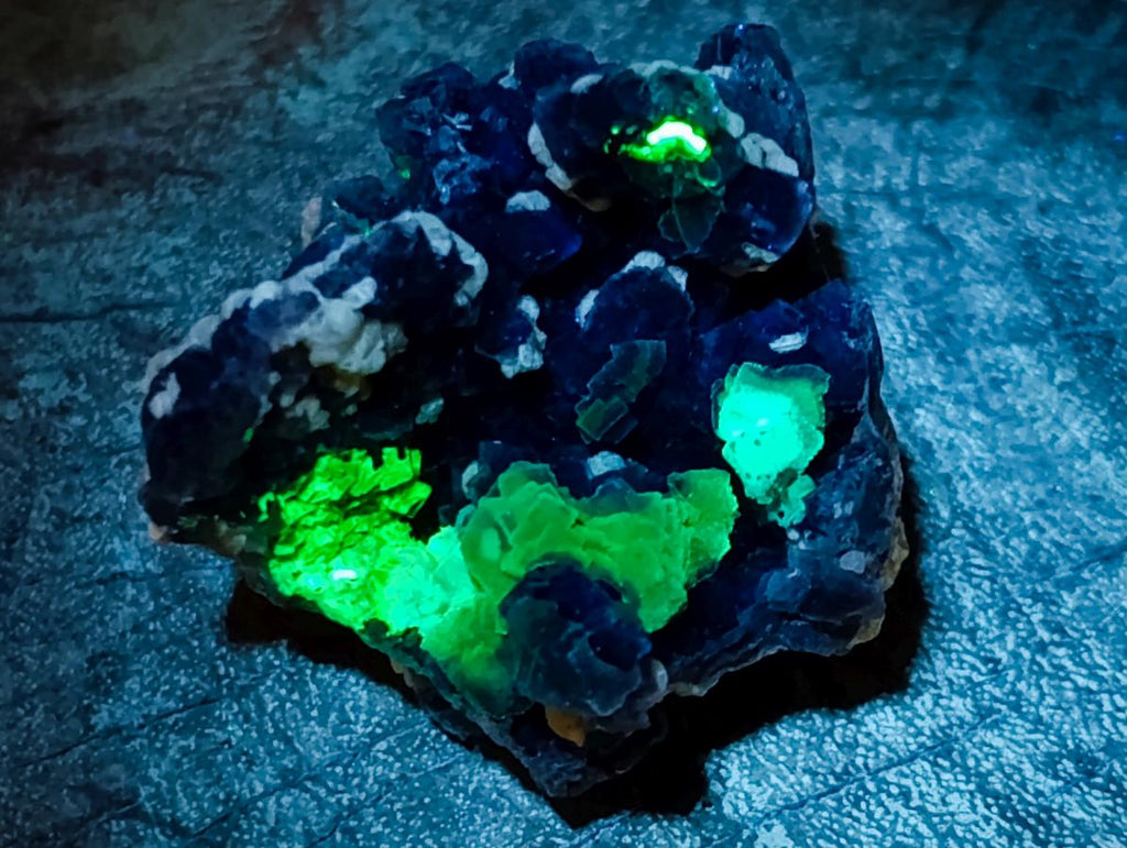 Natural Smokey Fluorite Specimens with Yellow Vermiculite Mica x 12 From Erongo, Namibia - Toprock Gemstones and Minerals 