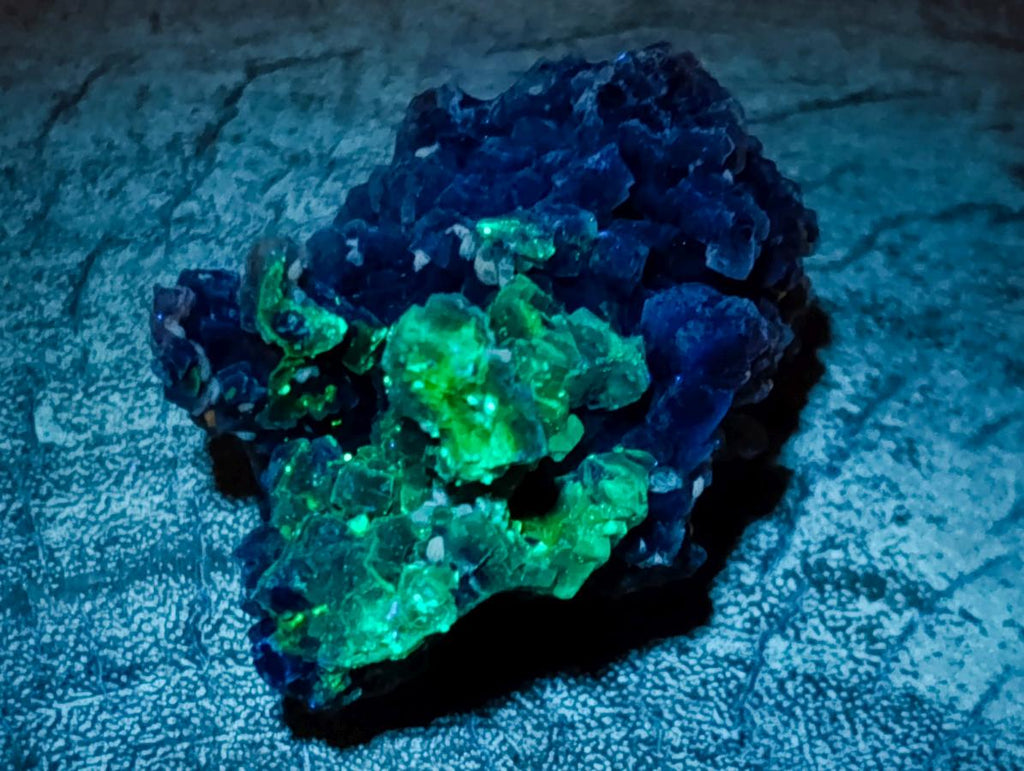 Natural Smokey Fluorite Specimens with Yellow Vermiculite Mica x 12 From Erongo, Namibia - Toprock Gemstones and Minerals 
