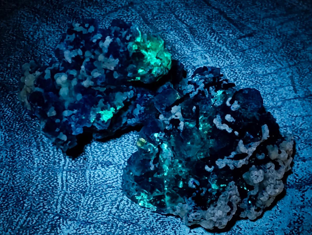 Natural Smokey Fluorite Specimens with Yellow Vermiculite Mica x 12 From Erongo, Namibia - Toprock Gemstones and Minerals 