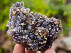 Natural Smokey Fluorite Specimens with Yellow Vermiculite Mica x 12 From Erongo, Namibia - Toprock Gemstones and Minerals 
