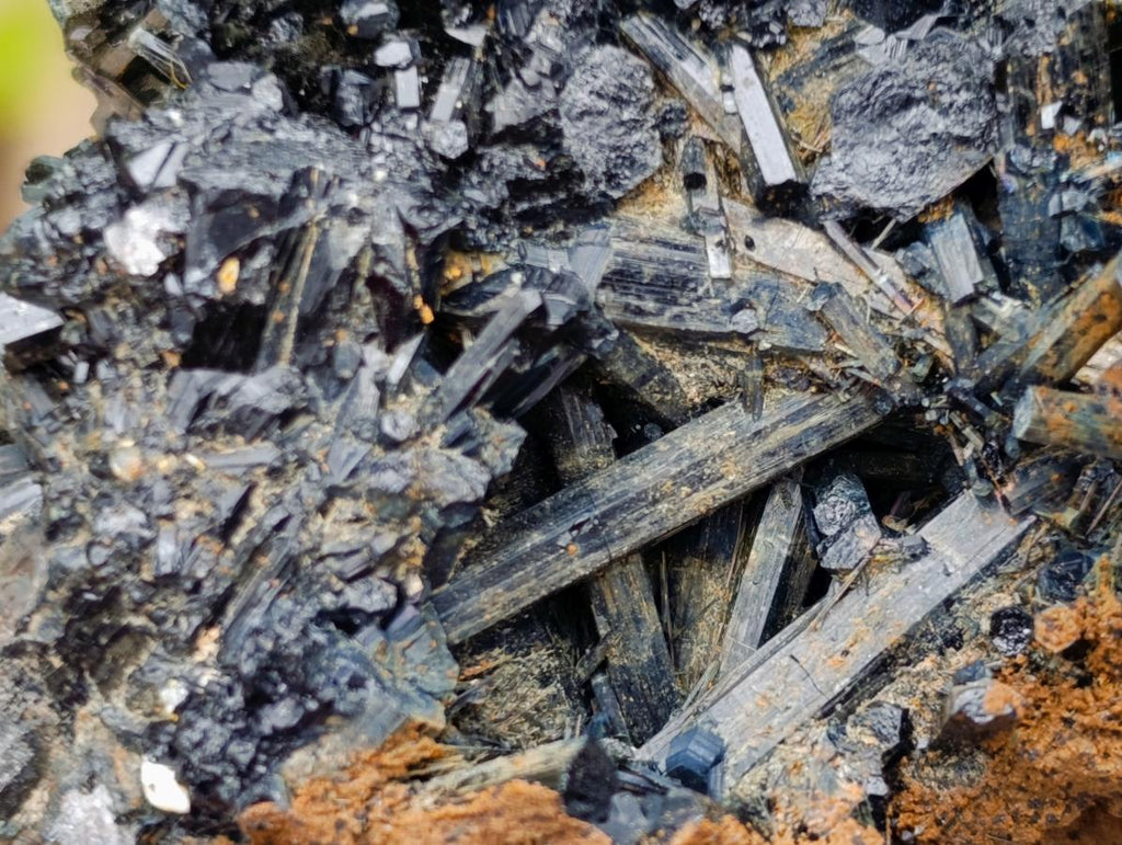 Natural Schorl Black Tourmaline Cluster Specimens with Associated Minerals x 12 From Erongo, Namibia - Toprock Gemstones and Minerals 
