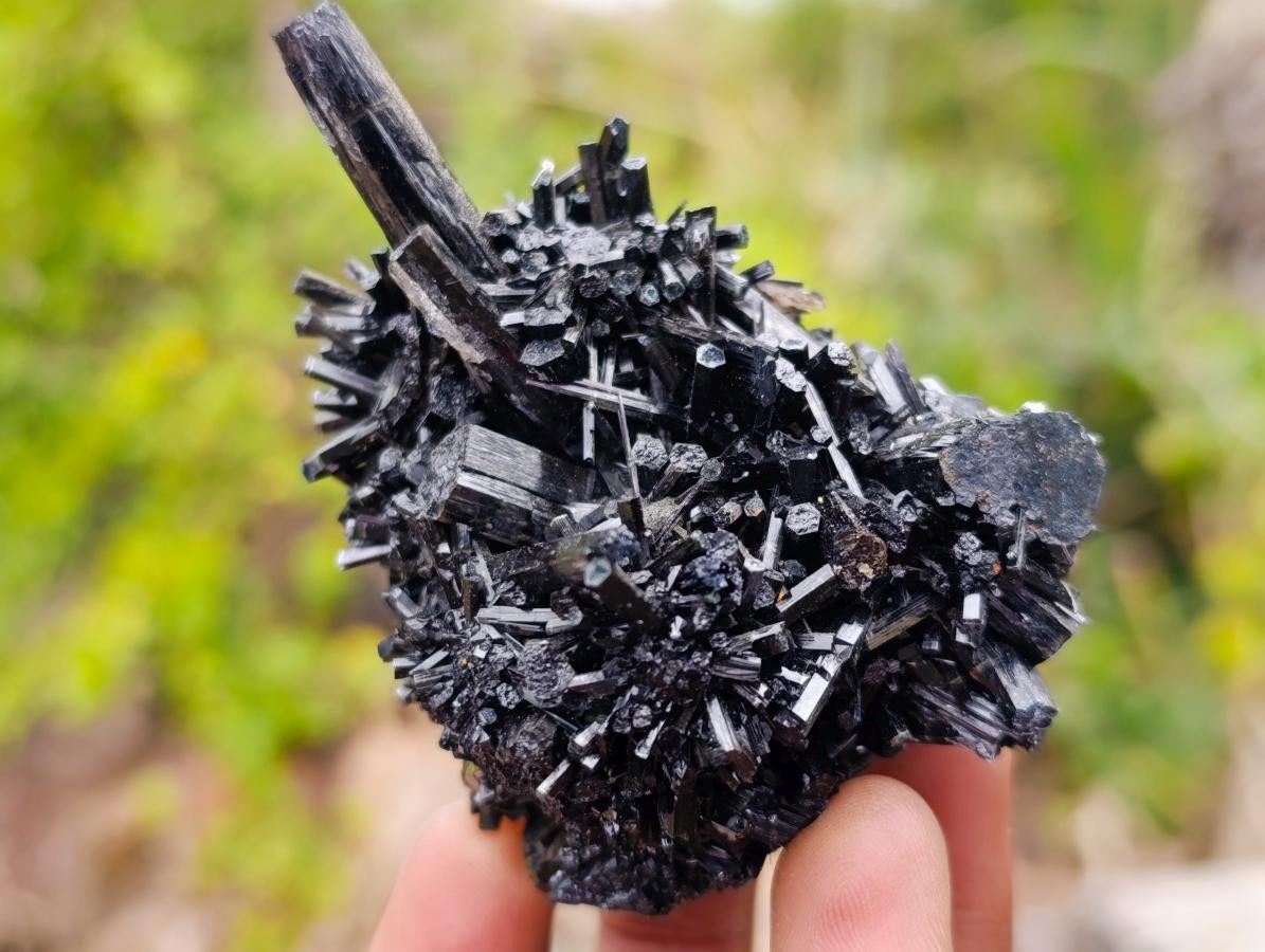 Natural Schorl Black Tourmaline Cluster Specimens with Associated Minerals x 12 From Erongo, Namibia - Toprock Gemstones and Minerals 