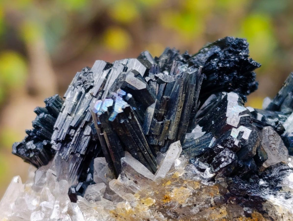 Natural Schorl Black Tourmaline Cluster Specimens with Associated Minerals x 12 From Erongo, Namibia - Toprock Gemstones and Minerals 