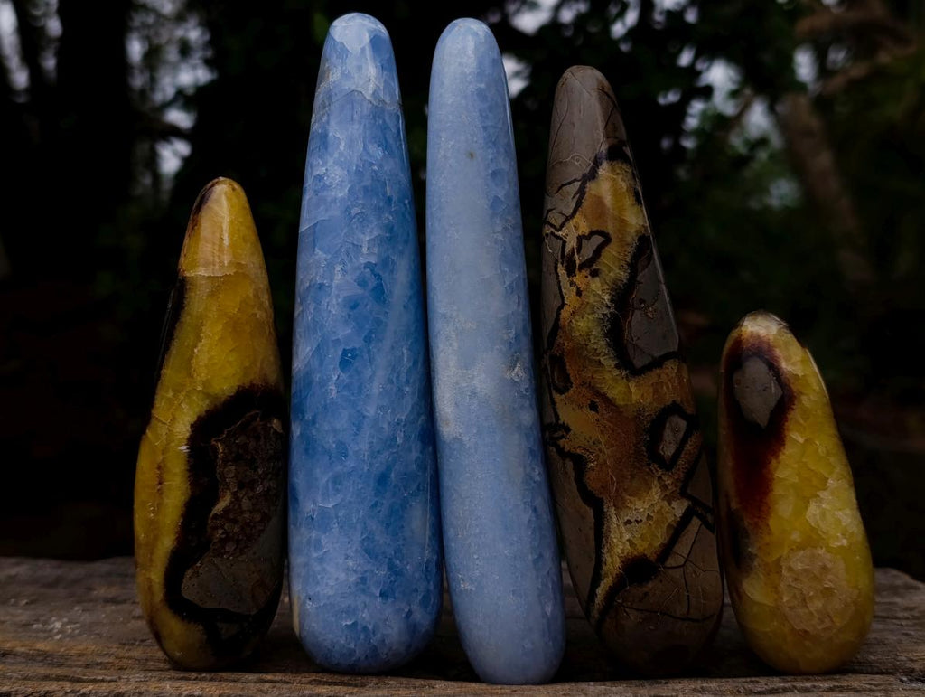 Polished Mix of Multi Mineral Massage Wands x 5 From Madagascar - Toprock Gemstones and Minerals 