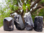 Natural Schorl Black Tourmaline Specimens with Associated Minerals x 13 From Erongo, Namibia - Toprock Gemstones and Minerals 