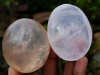 Polished Gemmy Rose Quartz Palm Stones x 12 From Madagascar - Toprock Gemstones and Minerals 