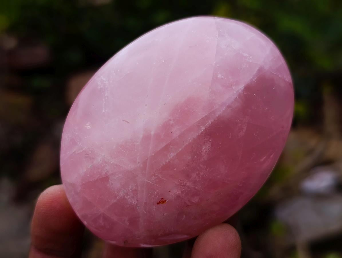 Polished Gemmy Rose Quartz Palm Stones x 12 From Madagascar - Toprock Gemstones and Minerals 