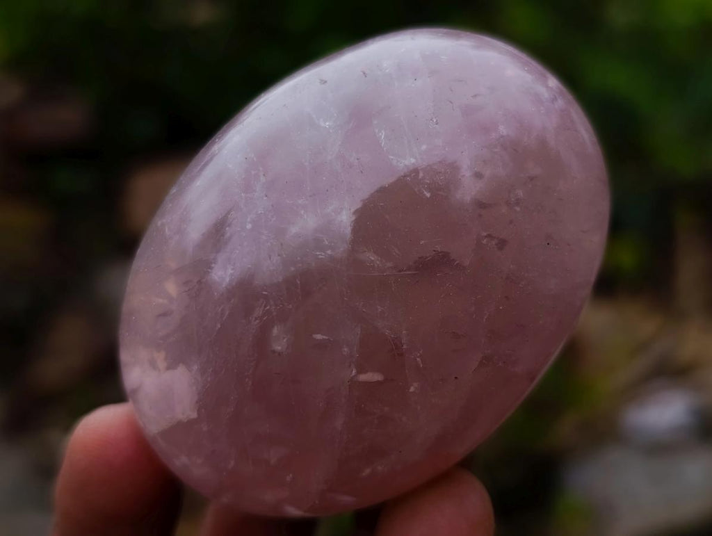 Polished Gemmy Rose Quartz Palm Stones x 12 From Madagascar - Toprock Gemstones and Minerals 