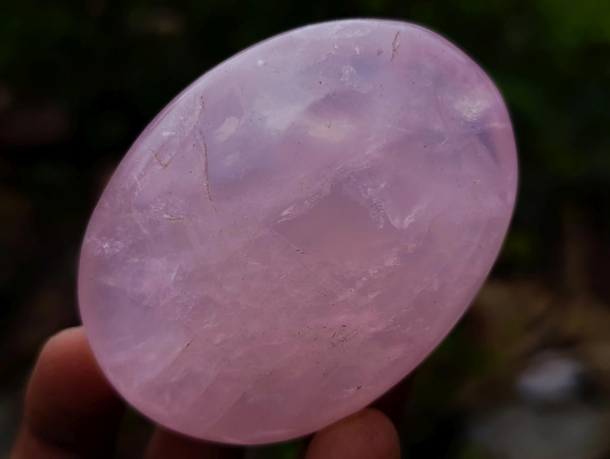 Polished Gemmy Rose Quartz Palm Stones x 12 From Madagascar - Toprock Gemstones and Minerals 