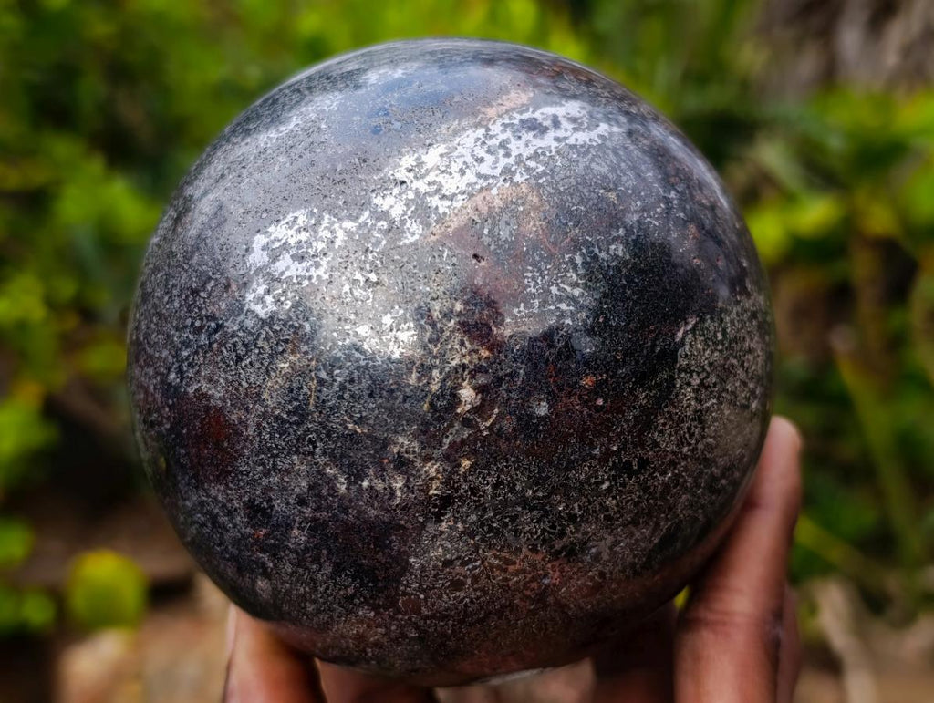 Polished Large Silver Lead Galena Sphere x 1 From Kaokoveld, Namibia - Toprock Gemstones and Minerals 