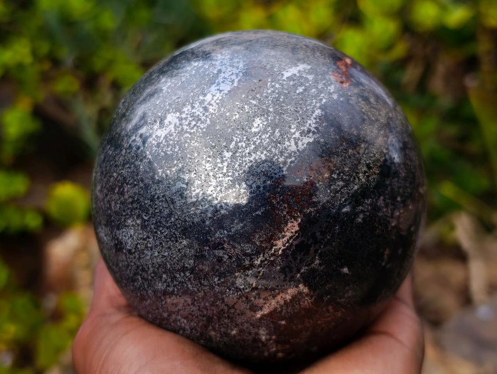 Polished Large Silver Lead Galena Sphere x 1 From Kaokoveld, Namibia - Toprock Gemstones and Minerals 