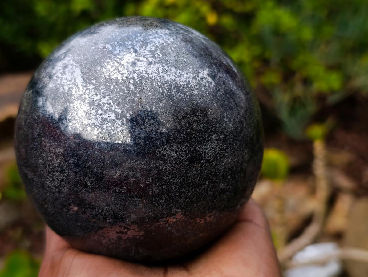 Polished Large Silver Lead Galena Sphere x 1 From Kaokoveld, Namibia - Toprock Gemstones and Minerals 