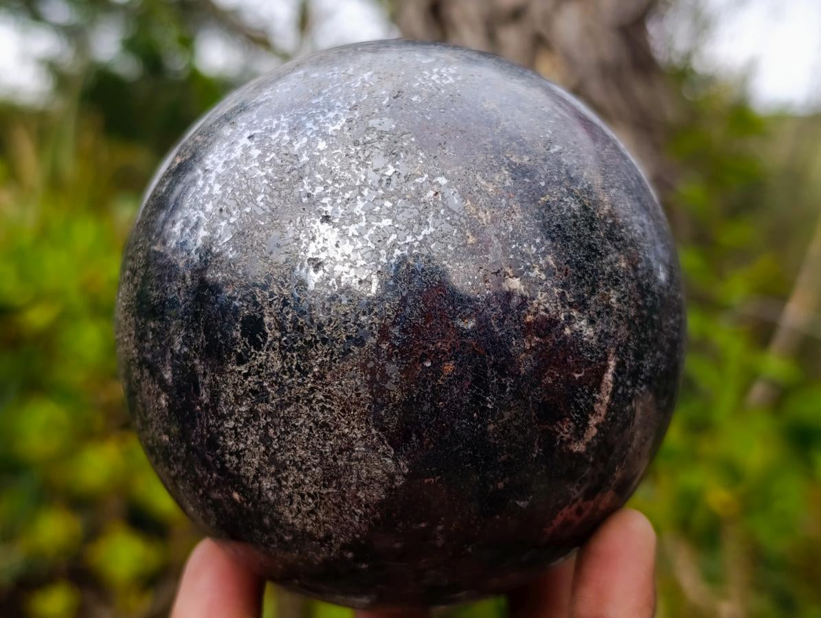 Polished Large Silver Lead Galena Sphere x 1 From Kaokoveld, Namibia - Toprock Gemstones and Minerals 