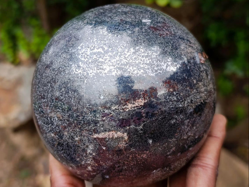 Polished Large Silver Lead Galena Sphere x 1 From Kaokoveld, Namibia - Toprock Gemstones and Minerals 