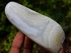 Polished Blue Lace Agate Standing Display Pieces x 3 From Nsanje, Malawi - Toprock Gemstones and Minerals 