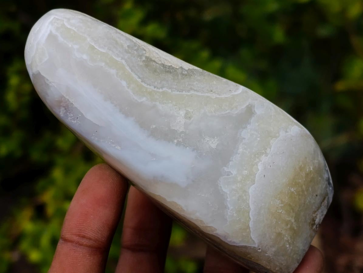 Polished Blue Lace Agate Standing Display Pieces x 3 From Nsanje, Malawi - Toprock Gemstones and Minerals 