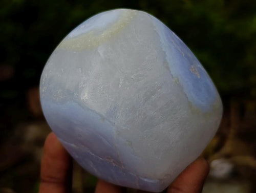 Polished Blue Lace Agate Standing Display Pieces x 3 From Nsanje, Malawi - Toprock Gemstones and Minerals 