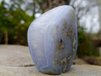 Polished Blue Lace Agate Standing Display Pieces x 3 From Nsanje, Malawi - Toprock Gemstones and Minerals 