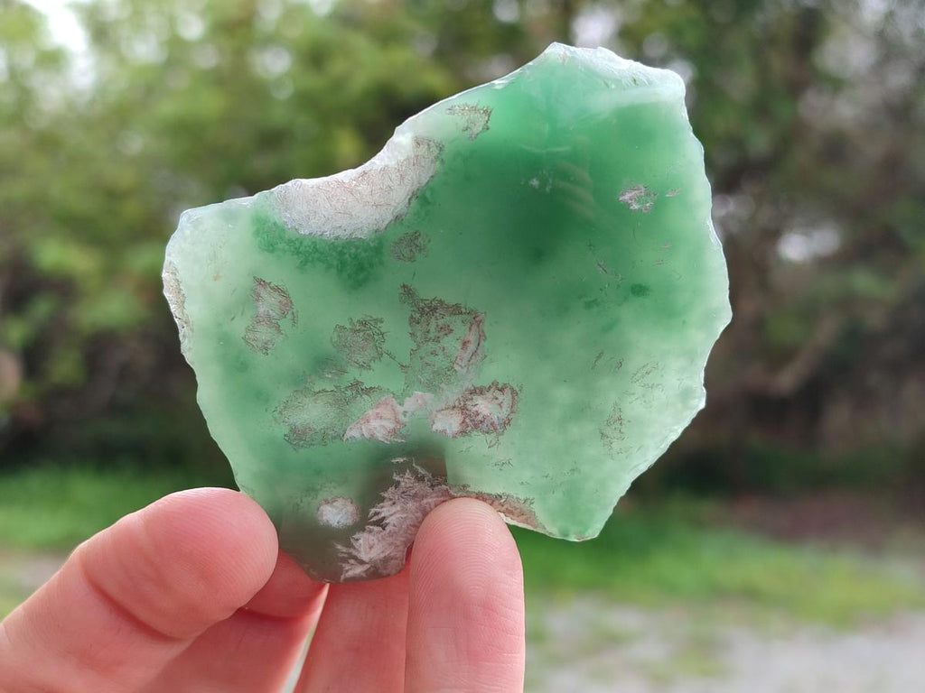 Polished One Side Mtorolite Chrysoprase Slices x 24 From Mutorashanga, Zimbabwe - Toprock Gemstones and Minerals 