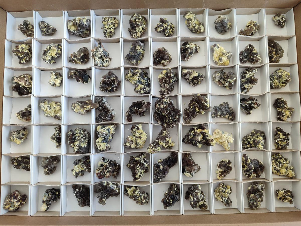 Natural Smokey Fluorite Specimens with Yellow Muscovite Mica x 70 From Erongo, Namibia - Toprock Gemstones and Minerals 
