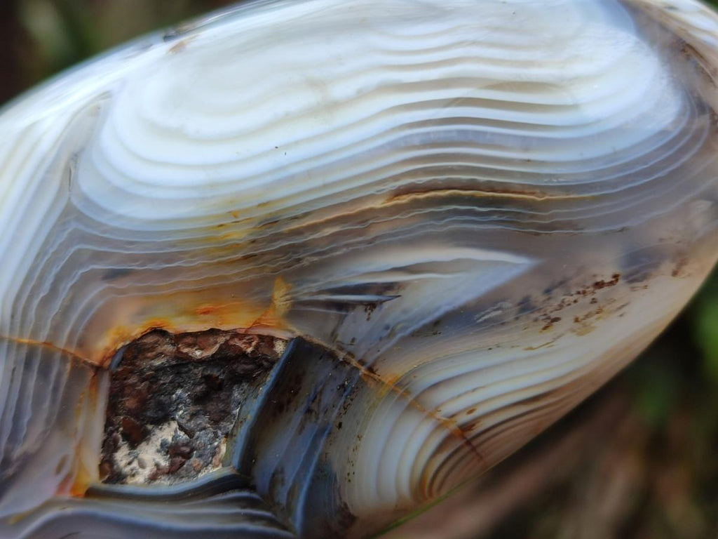 Polished and Natural Mix of Banded Agate Pieces x 6 From Madagascar - Toprock Gemstones and Minerals 