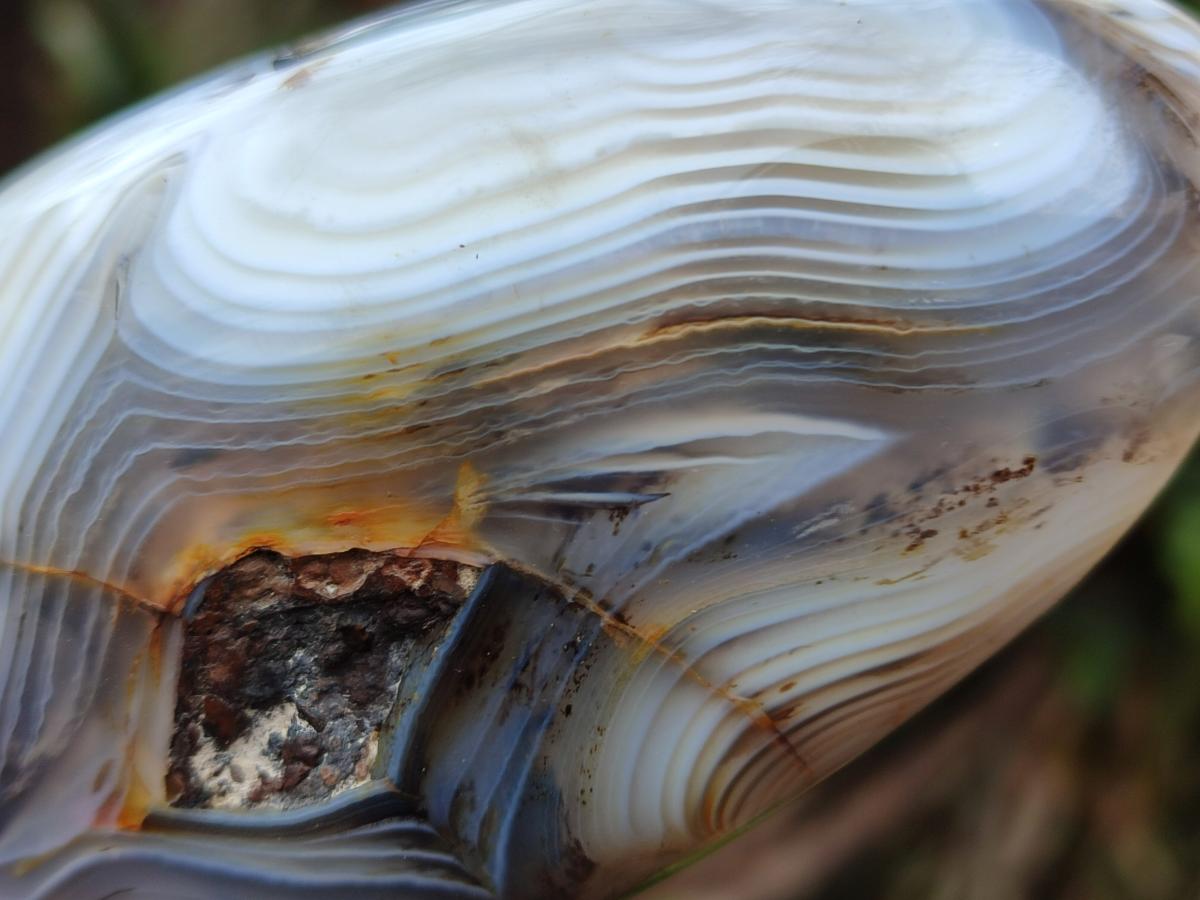 Polished and Natural Mix of Banded Agate Pieces x 6 From Madagascar - Toprock Gemstones and Minerals 