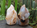 Polished and Natural Mix of Banded Agate Pieces x 6 From Madagascar - Toprock Gemstones and Minerals 
