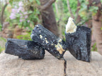 Natural Schorl Black Tourmaline Crystal Specimens x 12 From Erongo, Namibia - Toprock Gemstones and Minerals 