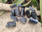 Natural Schorl Black Tourmaline Crystal Specimens x 12 From Erongo, Namibia - Toprock Gemstones and Minerals 