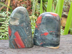 Polished Bloodstone Standing Display Pieces x 2 From Swaziland - Toprock Gemstones and Minerals 
