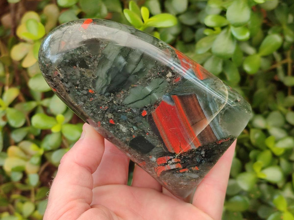 Polished Bloodstone Standing Display Pieces x 2 From Swaziland - Toprock Gemstones and Minerals 