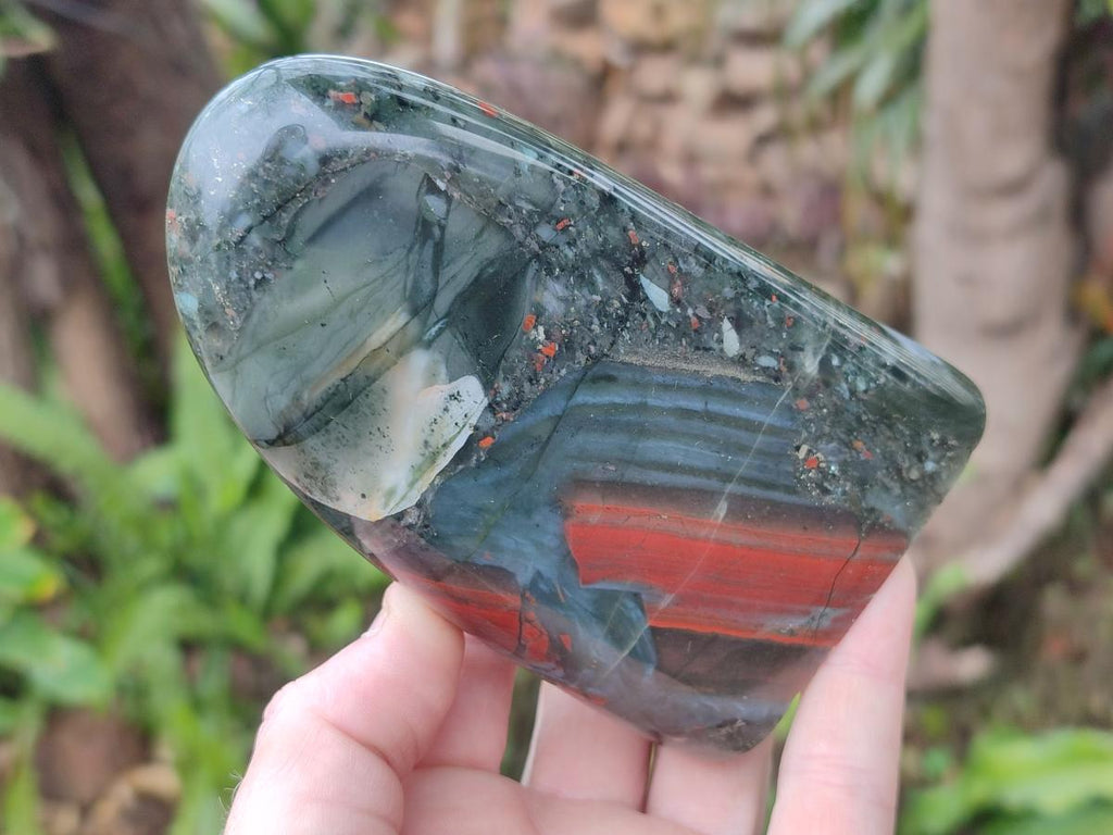 Polished Bloodstone Standing Display Pieces x 2 From Swaziland - Toprock Gemstones and Minerals 