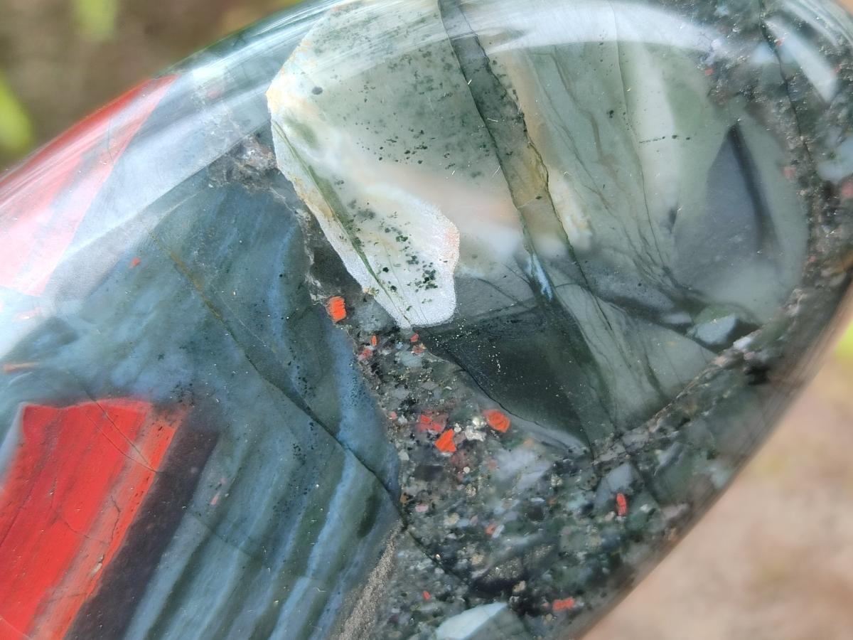 Polished Bloodstone Standing Display Pieces x 2 From Swaziland - Toprock Gemstones and Minerals 