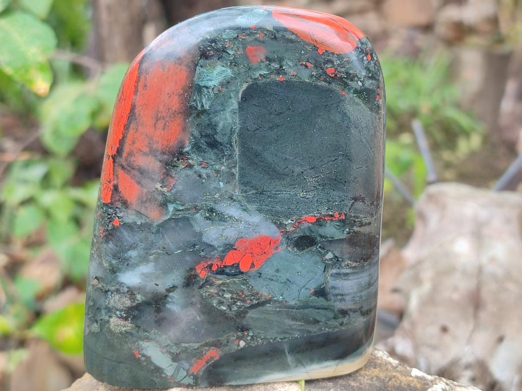 Polished Bloodstone Standing Display Pieces x 2 From Swaziland - Toprock Gemstones and Minerals 