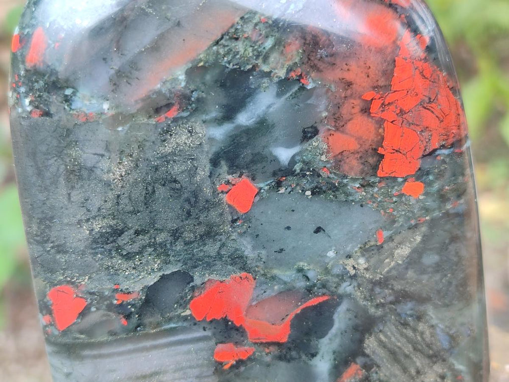 Polished Bloodstone Standing Display Pieces x 2 From Swaziland - Toprock Gemstones and Minerals 