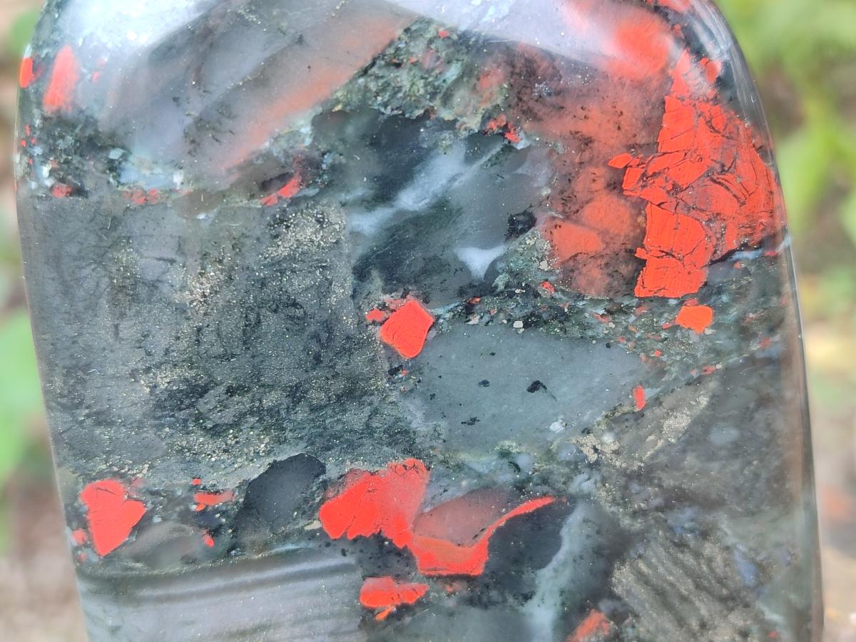 Polished Bloodstone Standing Display Pieces x 2 From Swaziland - Toprock Gemstones and Minerals 
