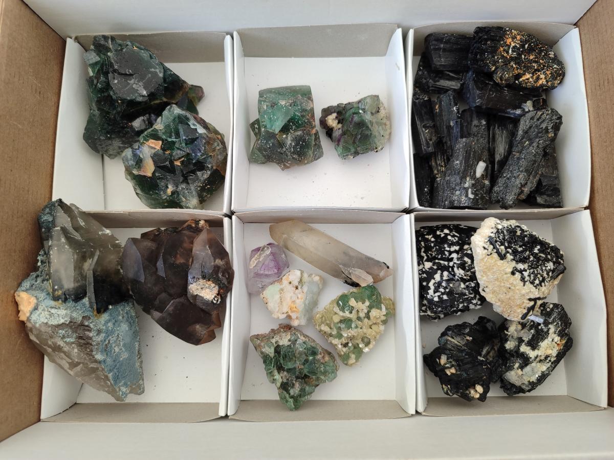 Natural Mix of Mineral Specimens x 25 From Erongo, Namibia - Toprock Gemstones and Minerals 