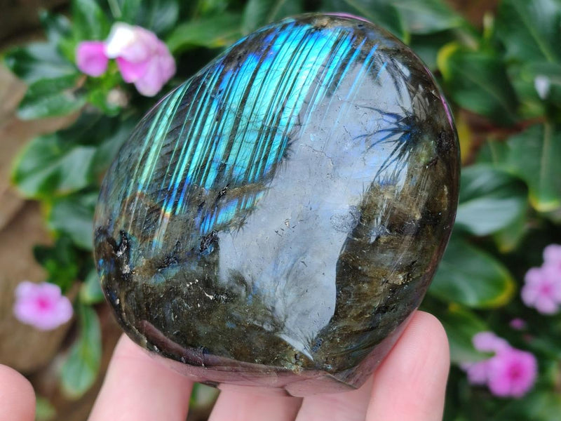 Polished Labradorite Hearts x 2 From Madagascar - Toprock Gemstones and Minerals 