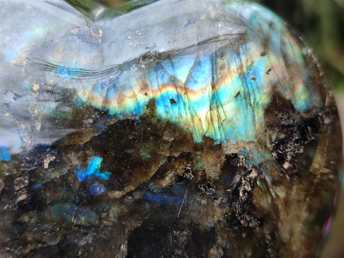 Polished Labradorite Hearts x 2 From Madagascar - Toprock Gemstones and Minerals 