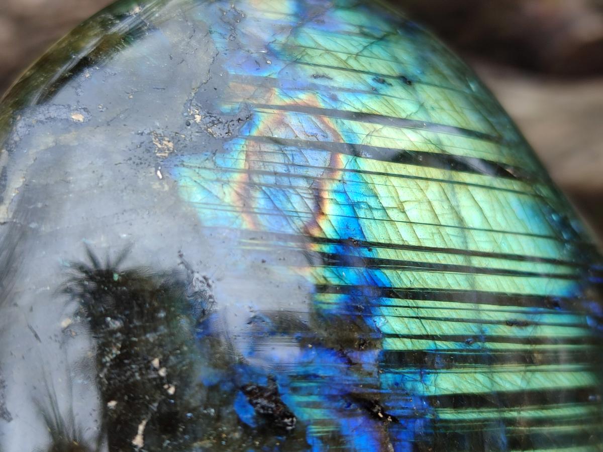 Polished Labradorite Hearts x 2 From Madagascar - Toprock Gemstones and Minerals 