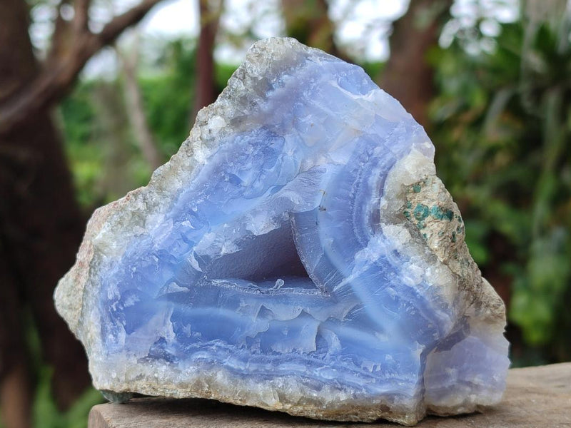 Natural Blue Lace Agate Specimens x 6 From Nsanje, Malawi - Toprock Gemstones and Minerals 